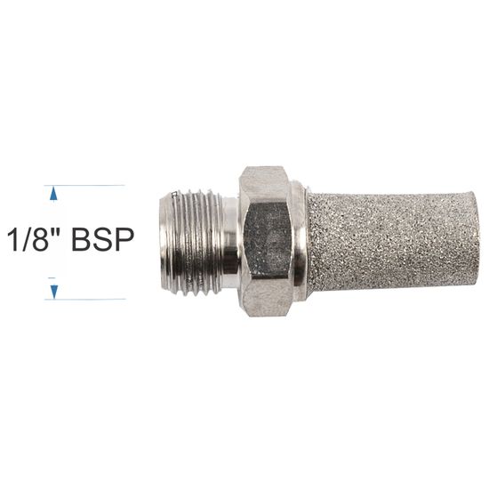AIRCRAFT Muffler Metal Conical 1/8' Male